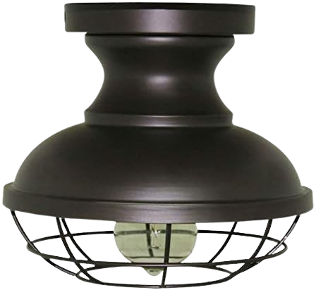 Bronze Metal Semi-Flush Mount LightL8